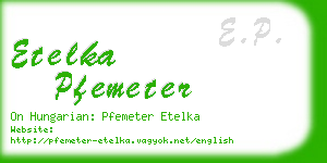 etelka pfemeter business card